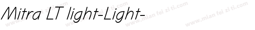 Mitra LT light-Light字体转换